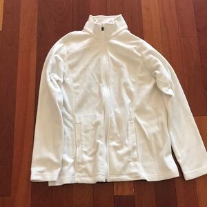 Women's White Fleece Jacket